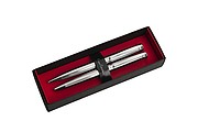 PIERRE CARDIN ROI SET Set of ballpoint pen and roller, silver