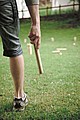 Pinewood outdoor throwing game