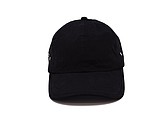PLAIN linen cap with visor, black