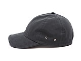 PLAIN linen cap with visor, dark grey
