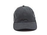 PLAIN linen cap with visor, dark grey