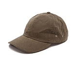 PLAIN linen cap with visor, green-brown