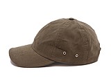 PLAIN linen cap with visor, green-brown