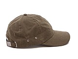 PLAIN linen cap with visor, green-brown