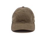 PLAIN linen cap with visor, green-brown