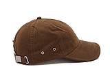 PLAIN linen cap with visor, light brown