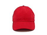 PLAIN linen cap with visor, red