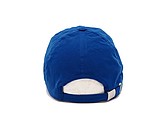 PLAIN linen cap with visor, royal blue