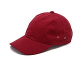 PLAIN linen cap with visor, wine