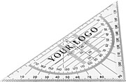 Plastic 45° set square