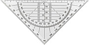 Plastic 45° set square