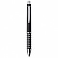 Plastic ball pen with sparkling dot grip zone, black