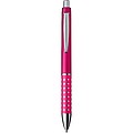 Plastic ball pen with sparkling dot grip zone, pink