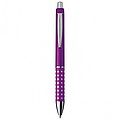 Plastic ball pen with sparkling dot grip zone, purple