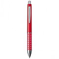 Plastic ball pen with sparkling dot grip zone, red