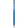 Plastic ball pen with touch function, light blue
