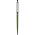 Plastic ball pen with touch function, light green