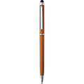 Plastic ball pen with touch function, orange