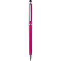 Plastic ball pen with touch function, pink