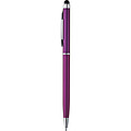 Plastic ball pen with touch function, purple