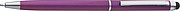 Plastic ball pen with touch function, purple