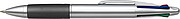 Plastic ballpen with 4 coloured inksBlack