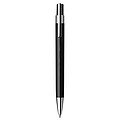 Plastic ballpen with black ink. Black