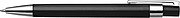 Plastic ballpen with black ink. Black