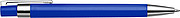Plastic ballpen with black ink. Blue