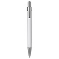 Plastic ballpen with black ink. White