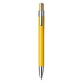 Plastic ballpen with black ink. Yellow