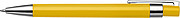 Plastic ballpen with black ink. Yellow