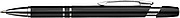 Plastic ballpen with blue ink.Black