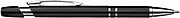 Plastic ballpen with blue ink.Black