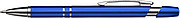 Plastic ballpen with blue ink.Cobalt blue