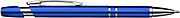 Plastic ballpen with blue ink.Cobalt blue