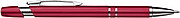 Plastic ballpen with blue ink.Red