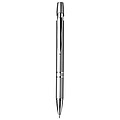 Plastic ballpen with blue ink.Silver