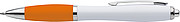 Plastic ballpen with coloured rubber grip, blue ink