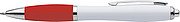 Plastic ballpen with coloured rubber grip, blue ink