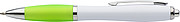 Plastic ballpen with coloured rubber grip, blue ink