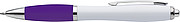 Plastic ballpen with coloured rubber grip, blue ink