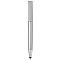 Plastic ballpen with phone holder and rubber tip