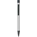 Plastic ballpoint pen with metal clip