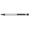 Plastic ballpoint pen with metal clip