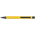 Plastic ballpoint pen with metal clip