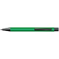 Plastic ballpoint pen with metal clip