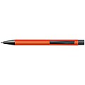 Plastic ballpoint pen with metal clip