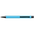 Plastic ballpoint pen with metal clip