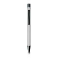 Plastic ballpoint pen with metal clip